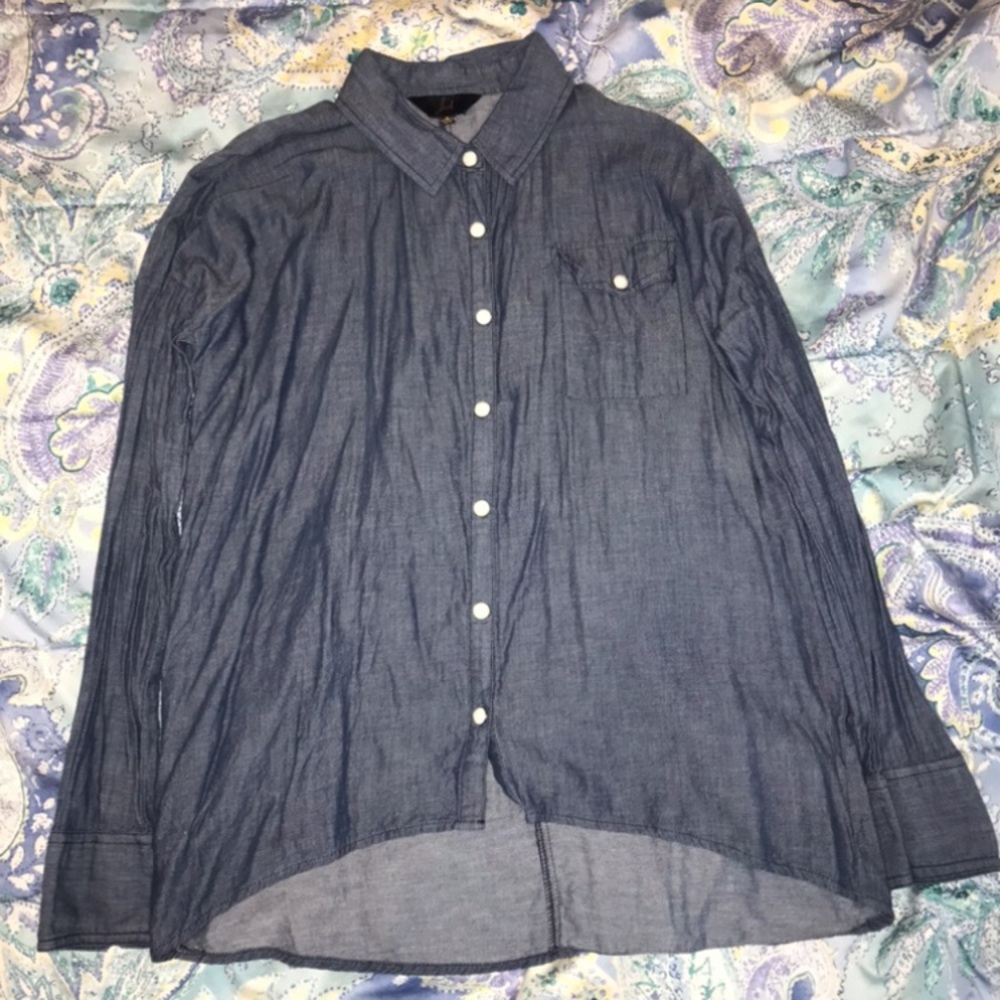 Button down denim top